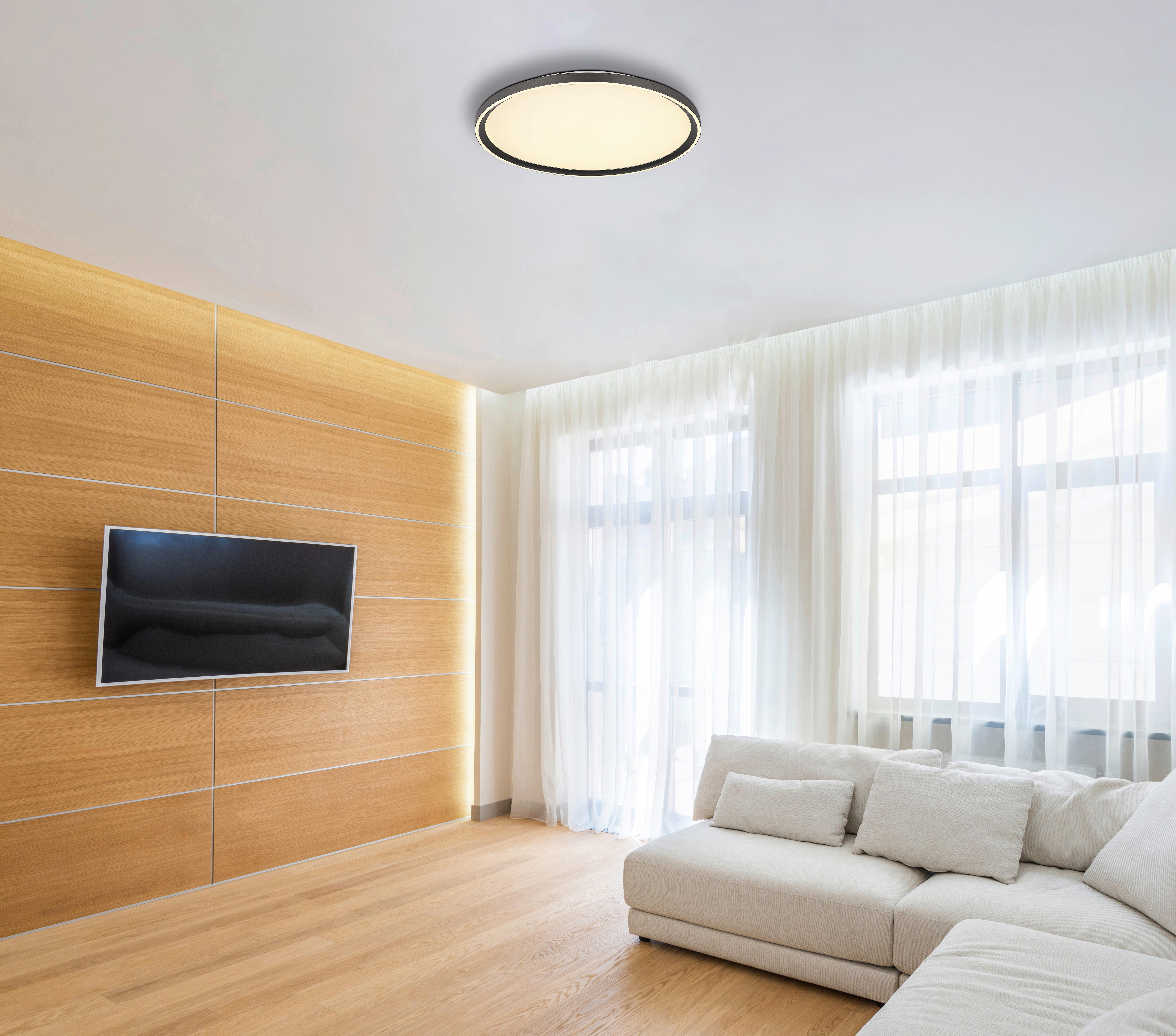 Led Mennyezeti Lámpa 48802-48 - opál, Basics, műanyag/fém (50/5,5cm) - Globo
