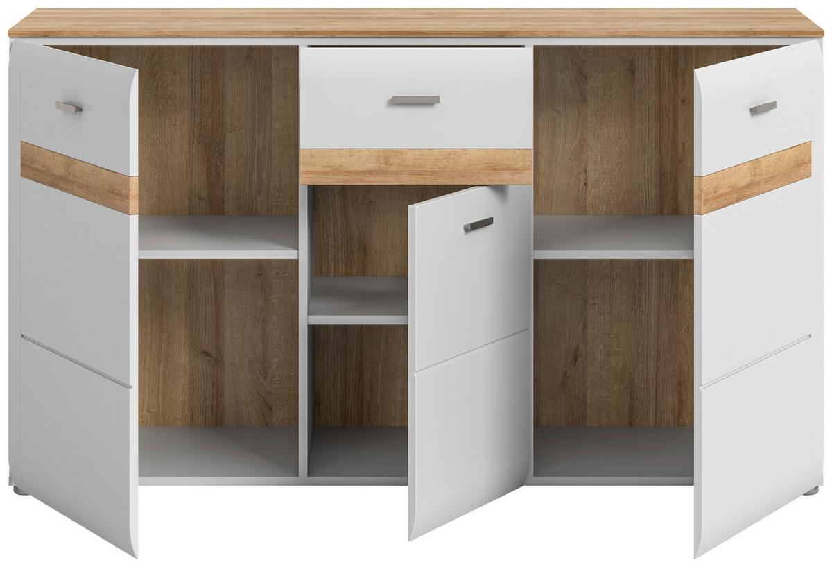 Sideboard Ashton ca. 150x86 cm Aschgrau/Eiche - Design, Holzwerkstoff/Kunststoff (150/86/43cm) - MID.YOU