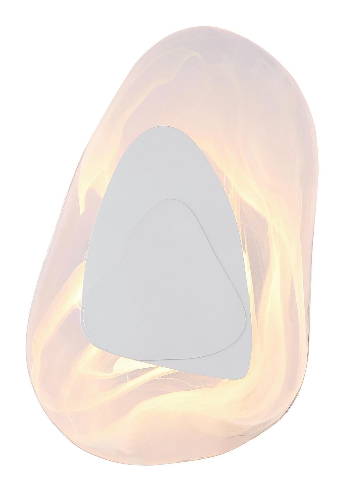 LED-WANDLEUCHTE 78411W DORSEY - Klar/Weiss, Design, Glas/Metall (20,3/31,5cm) - Globo