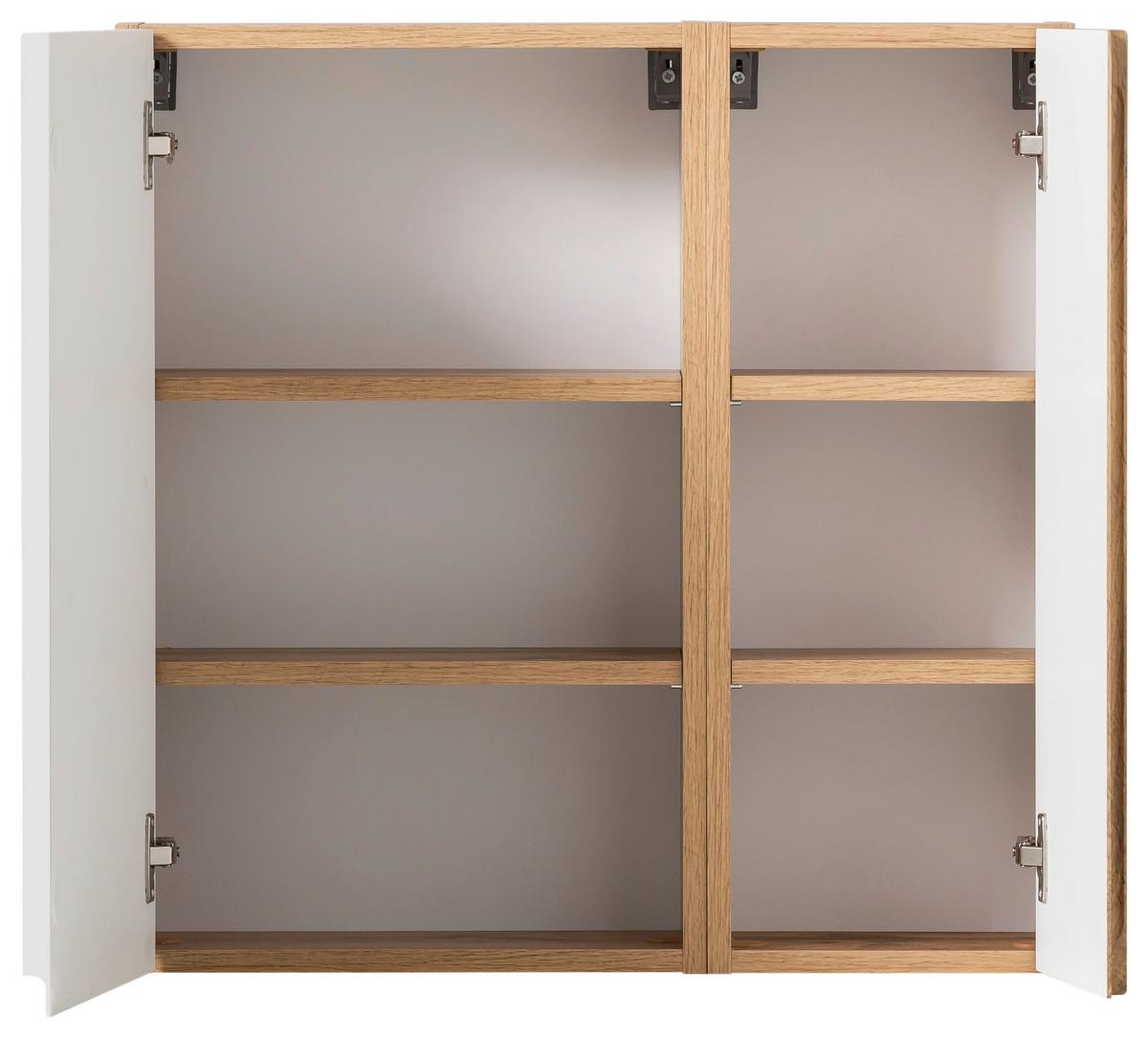 Hängeschrank Varese ca. 65x64 cm Weiß/Eiche - Eiche Wotan/Weiß, MODERN, Holzwerkstoff (65/64/20cm) - Held