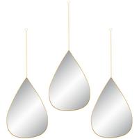 Set Ogledala Milena - zlatne boje, Lifestyle, staklo/plastika (19/28/1,1cm) - Modern Living