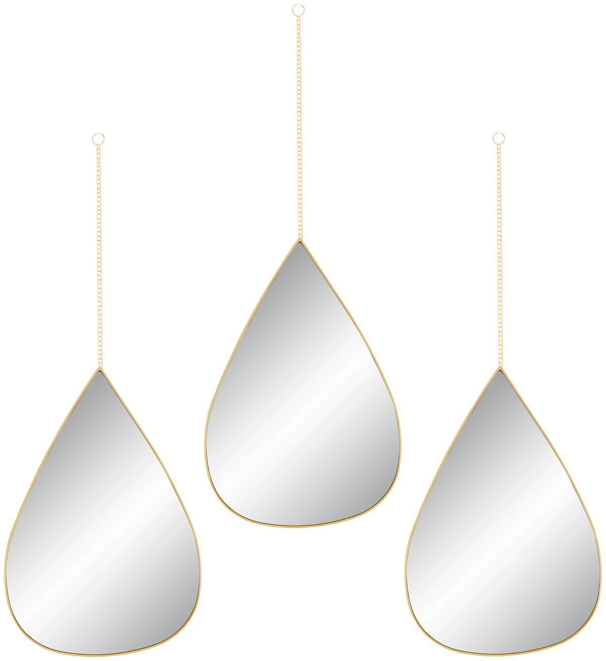 Set Ogledala Milena - zlatne boje, Lifestyle, staklo/plastika (19/28/1,1cm) - Modern Living