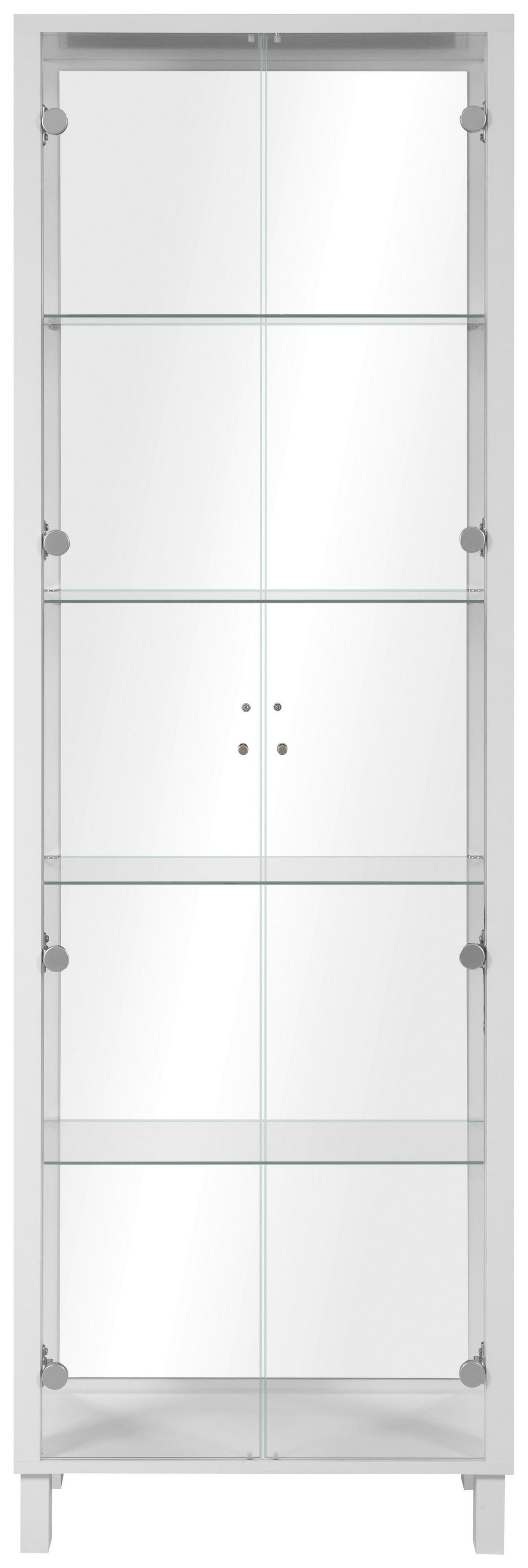 Vitrine Albi Weiss - Weiss, Modern, Glas/Holzwerkstoff (62/189/33cm) - Mömax