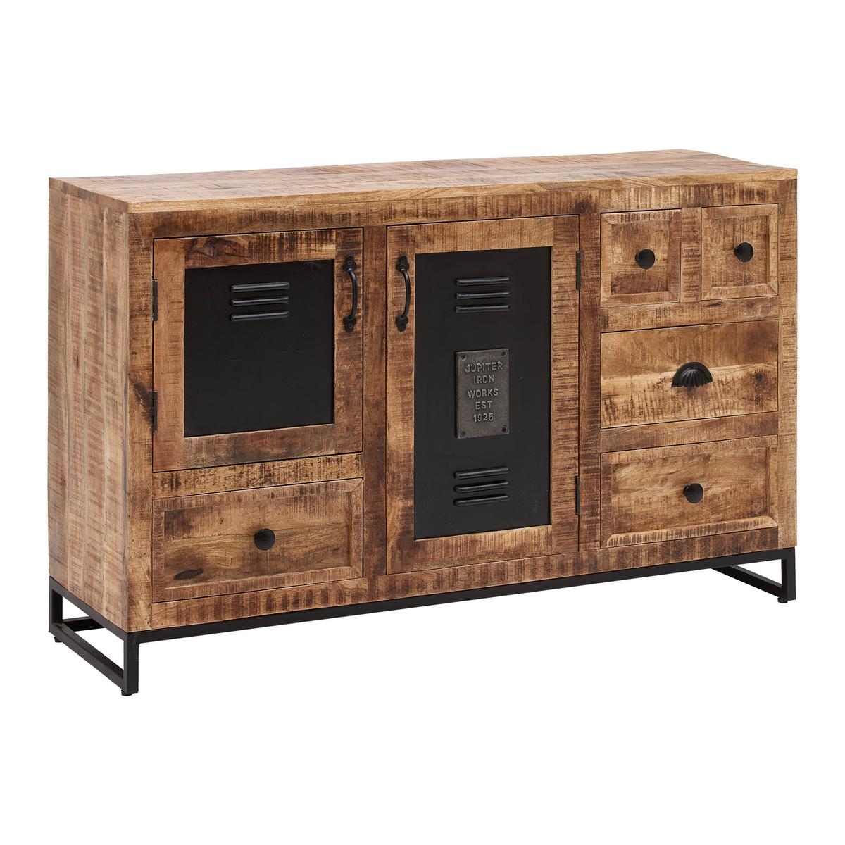 Komoda Leya - prirodne boje/crna, Lifestyle, metal/drvo (130/80/40cm) - Premium Living