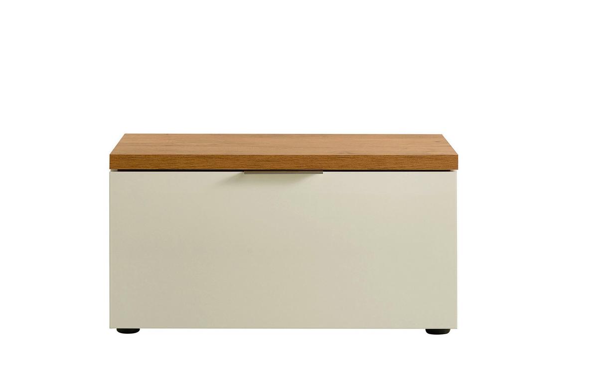 SIEDZISKO DO PRZEDPOKOJU IDEA - kolor dębowy/biały, Design, materiał drewnopochodny/tworzywo sztuczne (80/42/38cm) - Xora