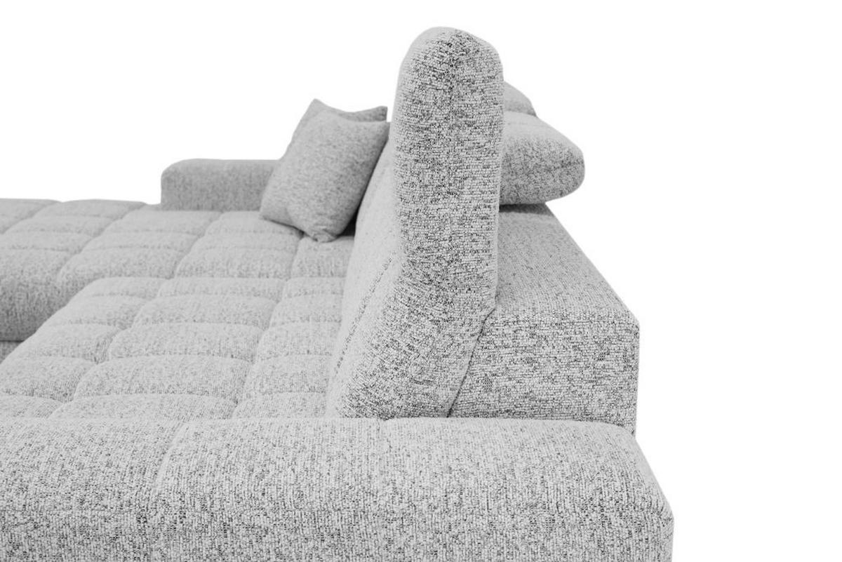 Kutna Garnitura Santorini - siva/crna, Moderno, tekstil (193/291cm) - Premium Living