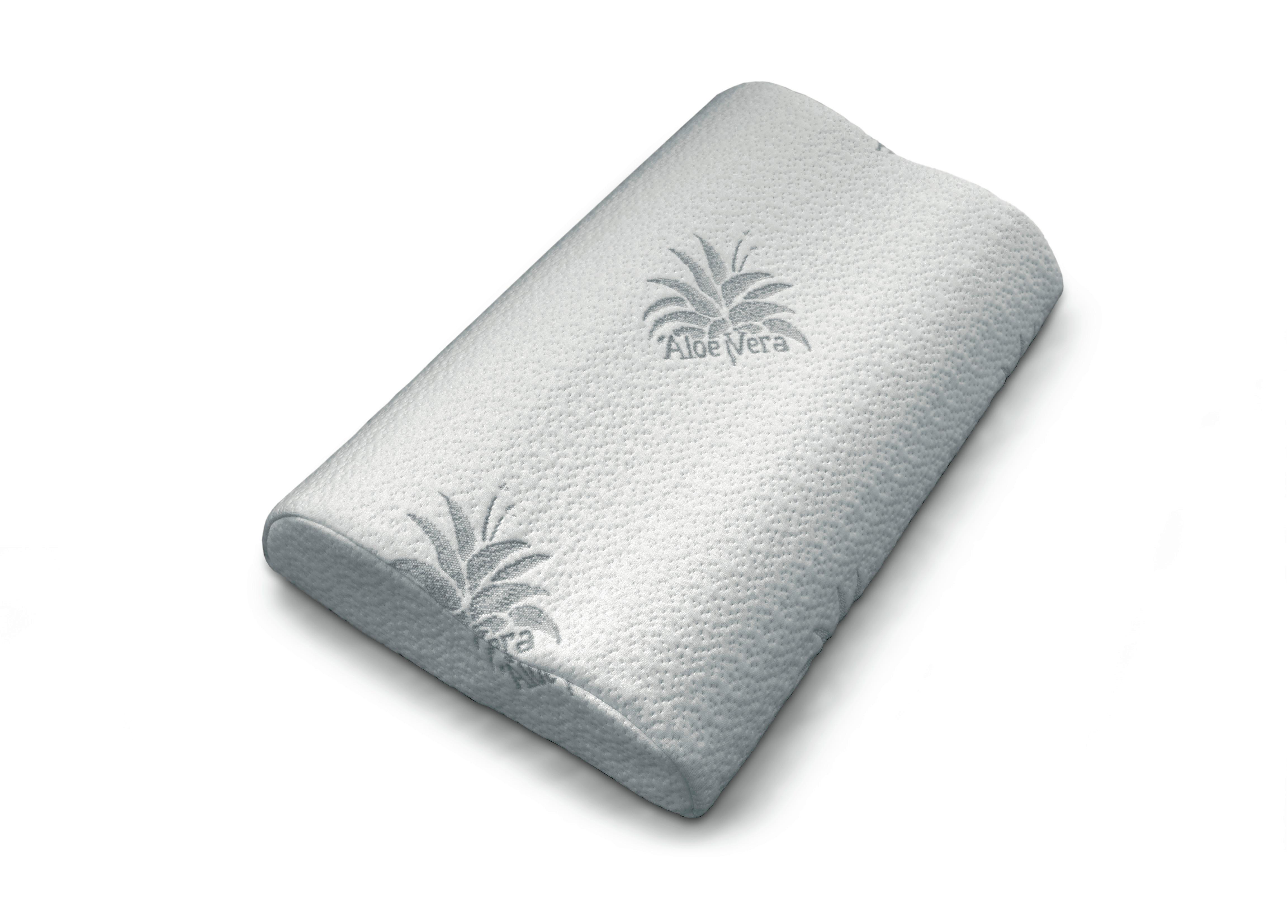 Nackenkissen Fynn Aloe Vera 50x70 Cm - Weiss, Design, Textil (50/70cm) - Billerbeck
