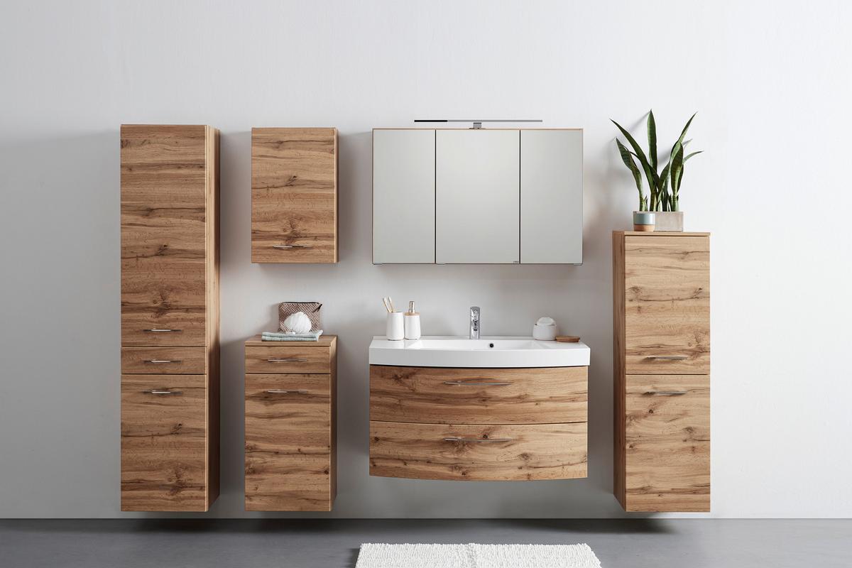 Dulap înalt Florida - culoare lemn stejar, Modern (40/180/35cm) - Premium Living