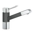 Spültischarmatur ZENOS / Edelstahl/Schwarz - Edelstahlfarben/Schwarz, LIFESTYLE, Metall (17,3cm) - Blanco Spültischarmatur ZENOS / Edelstahl/Schwarz - Edelstahlfarben/Schwarz, LIFESTYLE, Metall (17,3cm) - Blanco