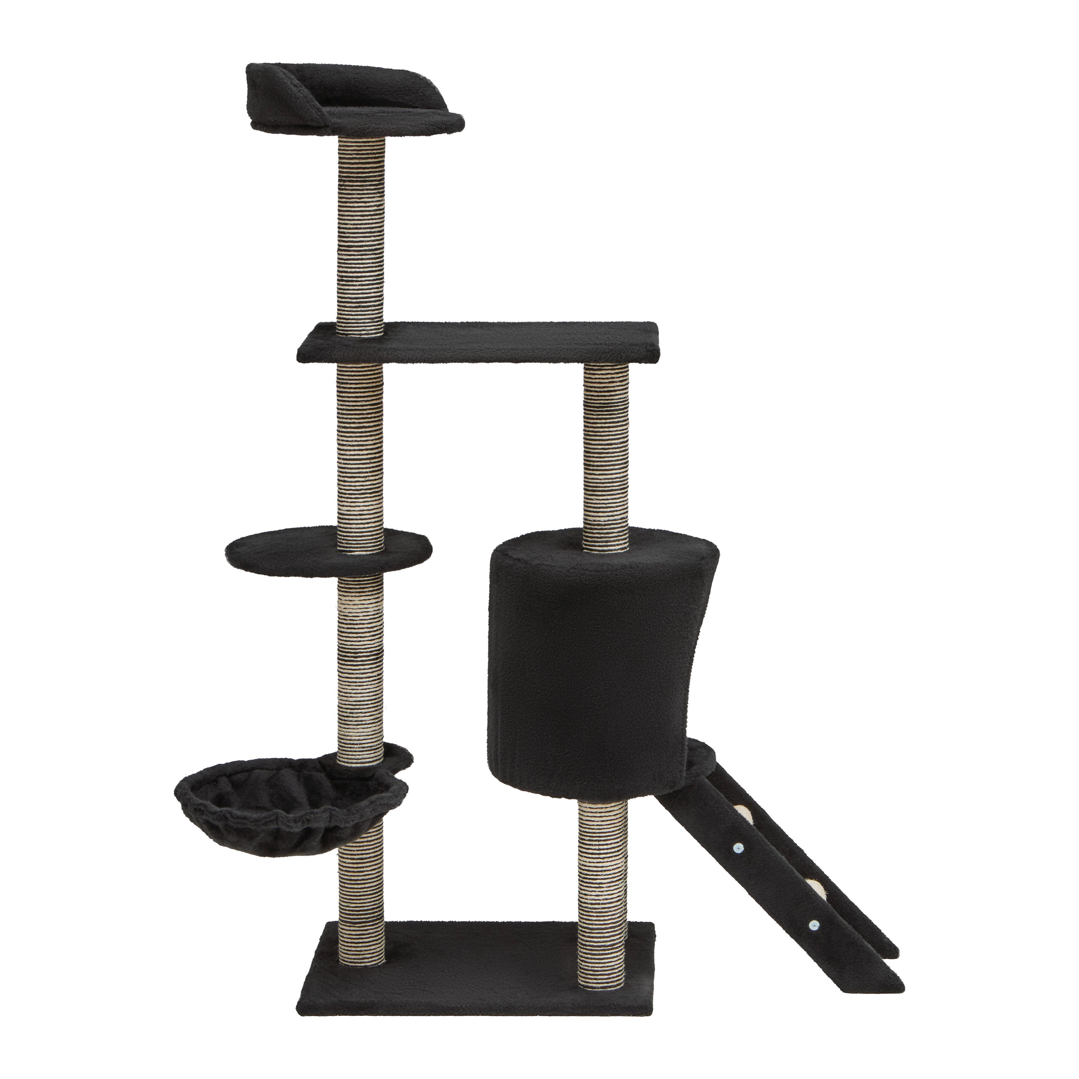 Kratzbaum Cookie Schwarz - Schwarz, KONVENTIONELL, Karton/Holzwerkstoff (50/40/135cm) - Mömax