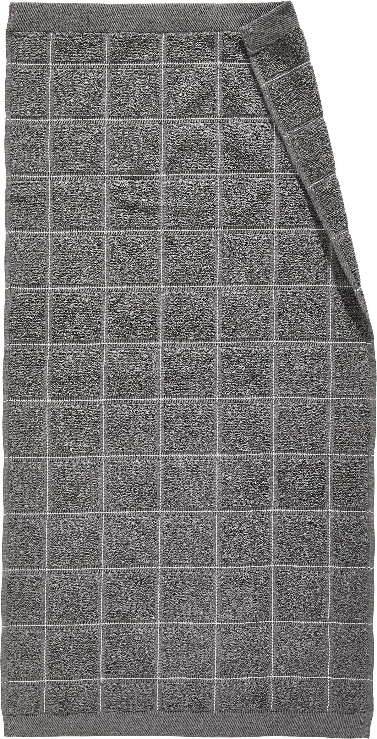 ZESTAW RĘCZNIKÓW FROTTE CHECK - antracytowy, tkanina - Esposa