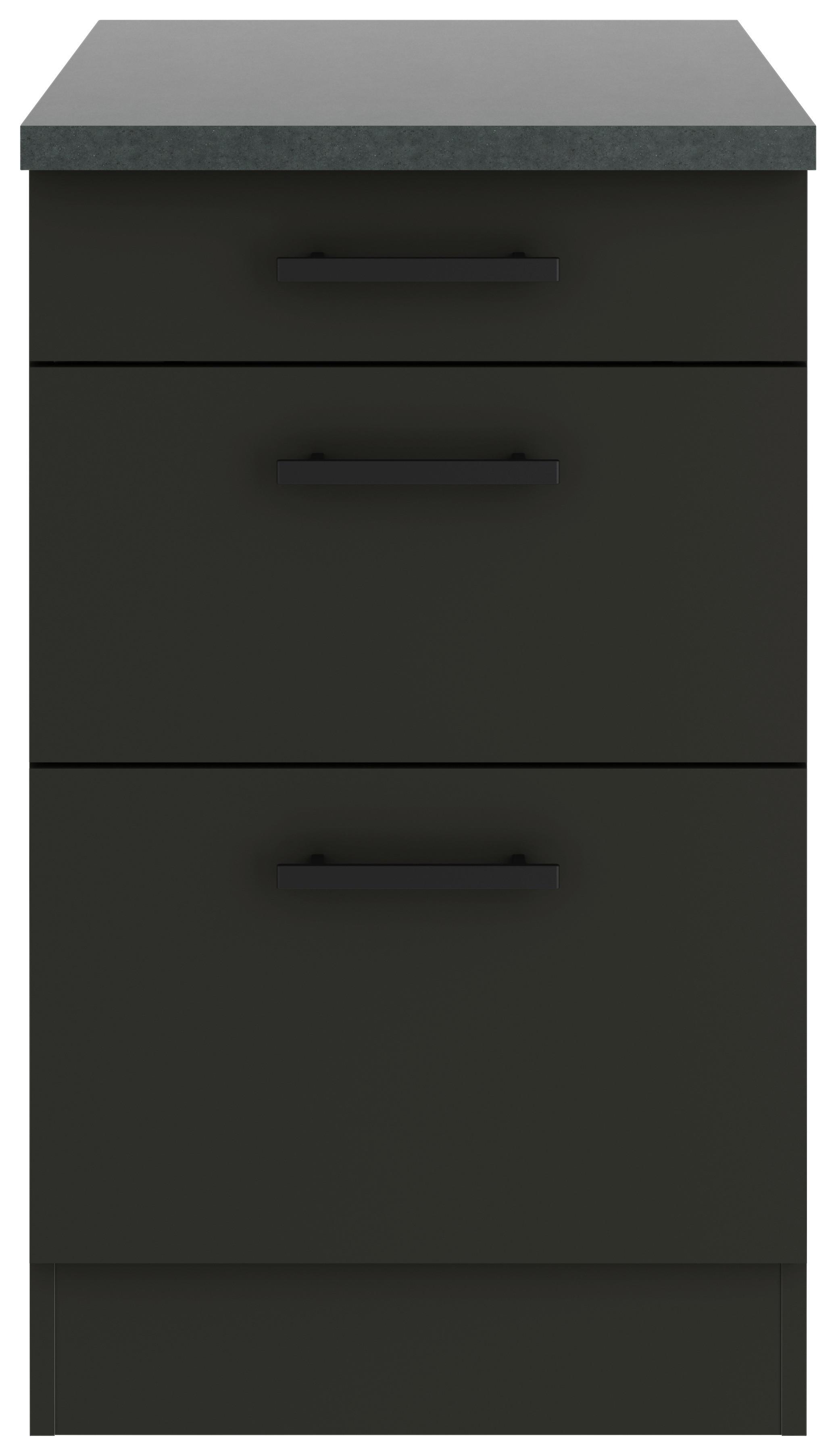 SZAFKA KUCHENNA DOLNA OPTIKULT - kolor bukowy/antracytowy, Basics, materiał drewnopochodny/metal (50/84,8/60cm) - Optifit