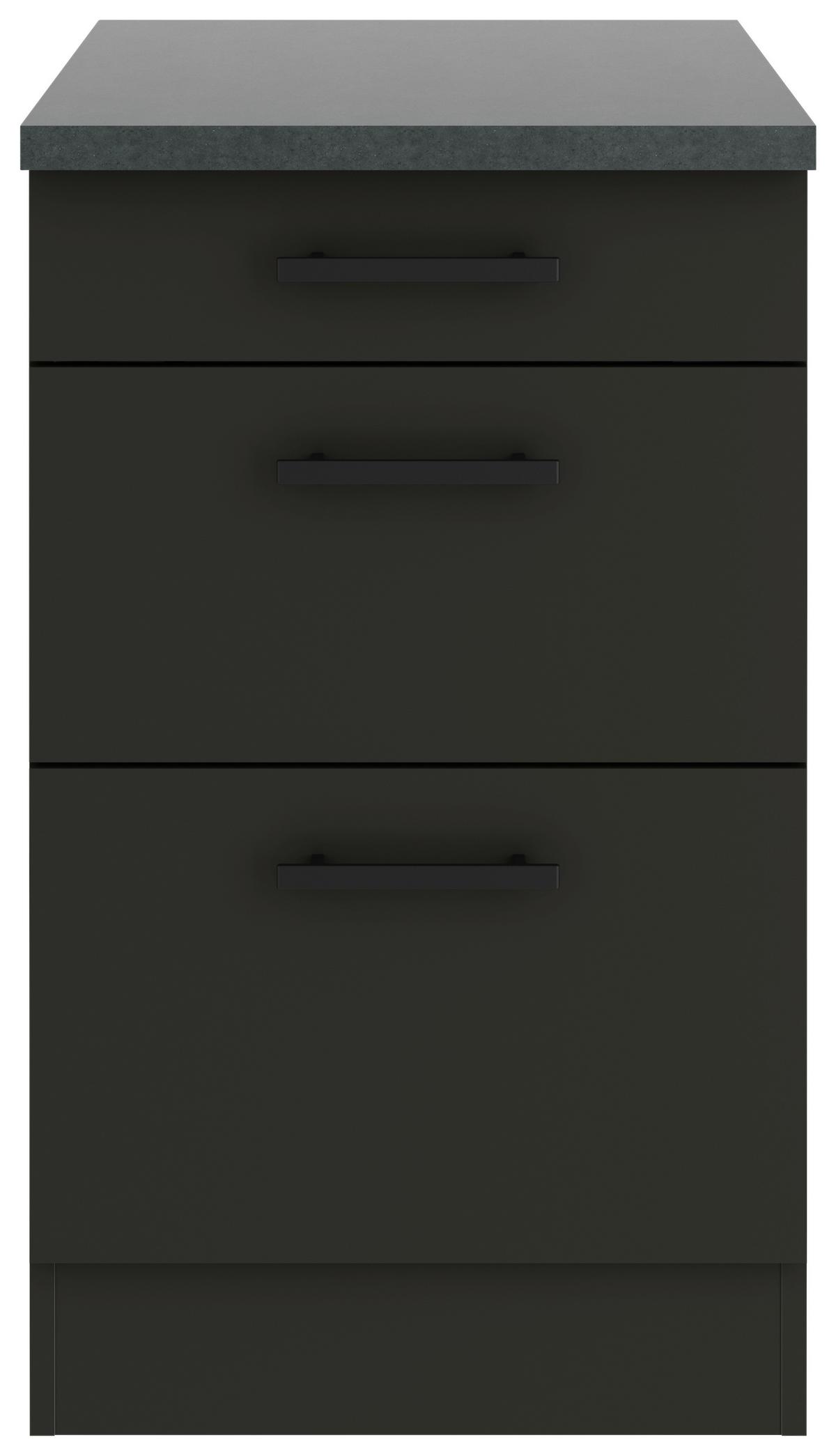 SZAFKA KUCHENNA DOLNA OPTIKULT - kolor bukowy/antracytowy, Basics, materiał drewnopochodny/metal (50/84,8/60cm) - Optifit