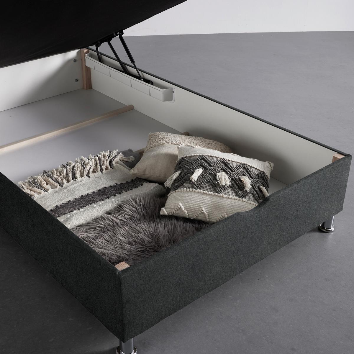 Box Krevet Oviedo - antracit, Konvencionalno, tekstil/metal (140/200cm) - Based