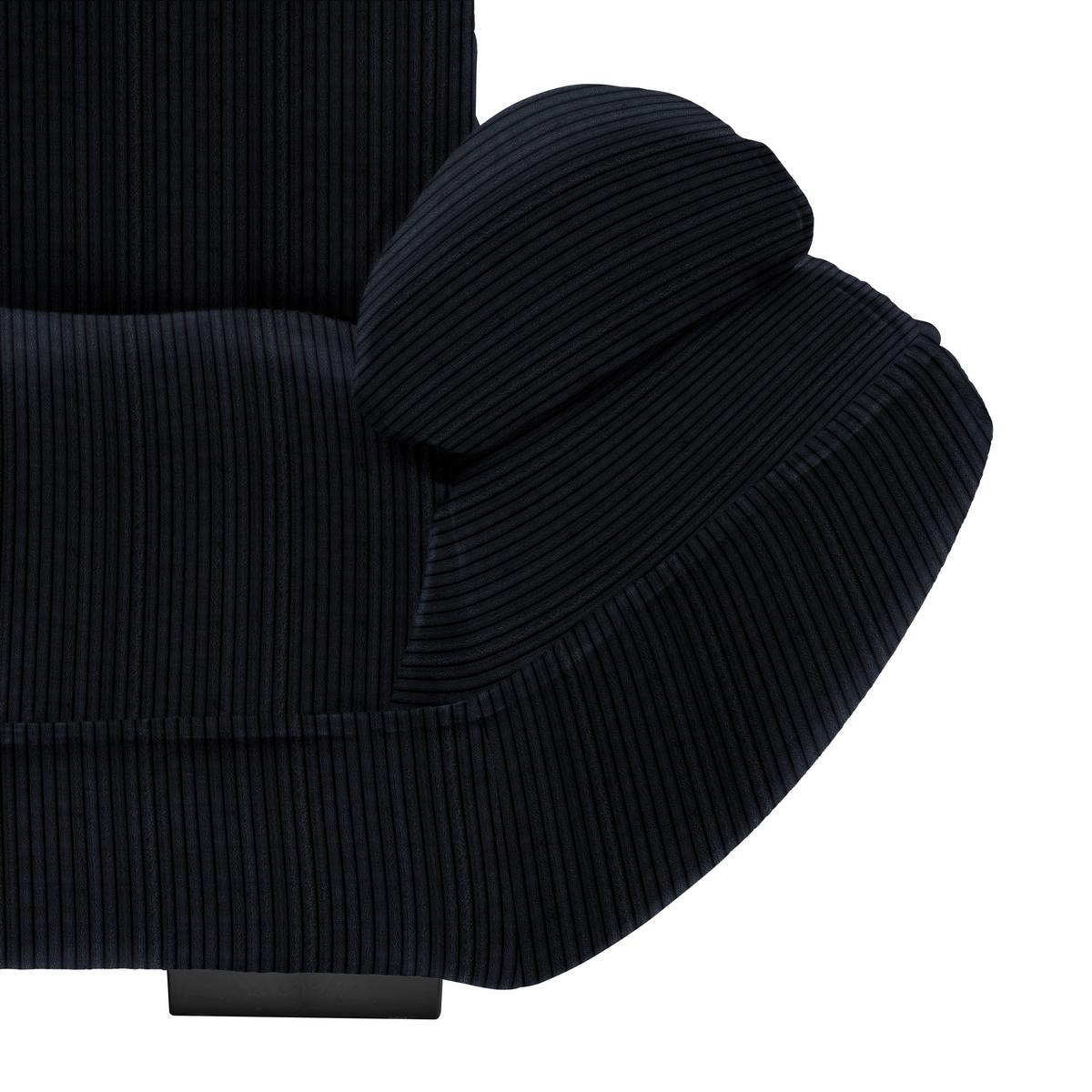 Wohnlandschaft Vivo Dunkelgrau - Dunkelgrau/Schwarz, MODERN, Kunststoff/Textil (179/63/317cm) - Based