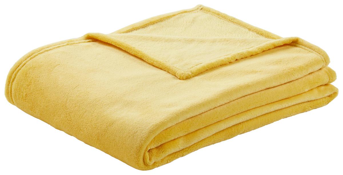 Pătură pufoasă Kuschelix, cca. 140x200cm - galben, textil (140/200cm) - Modern Living