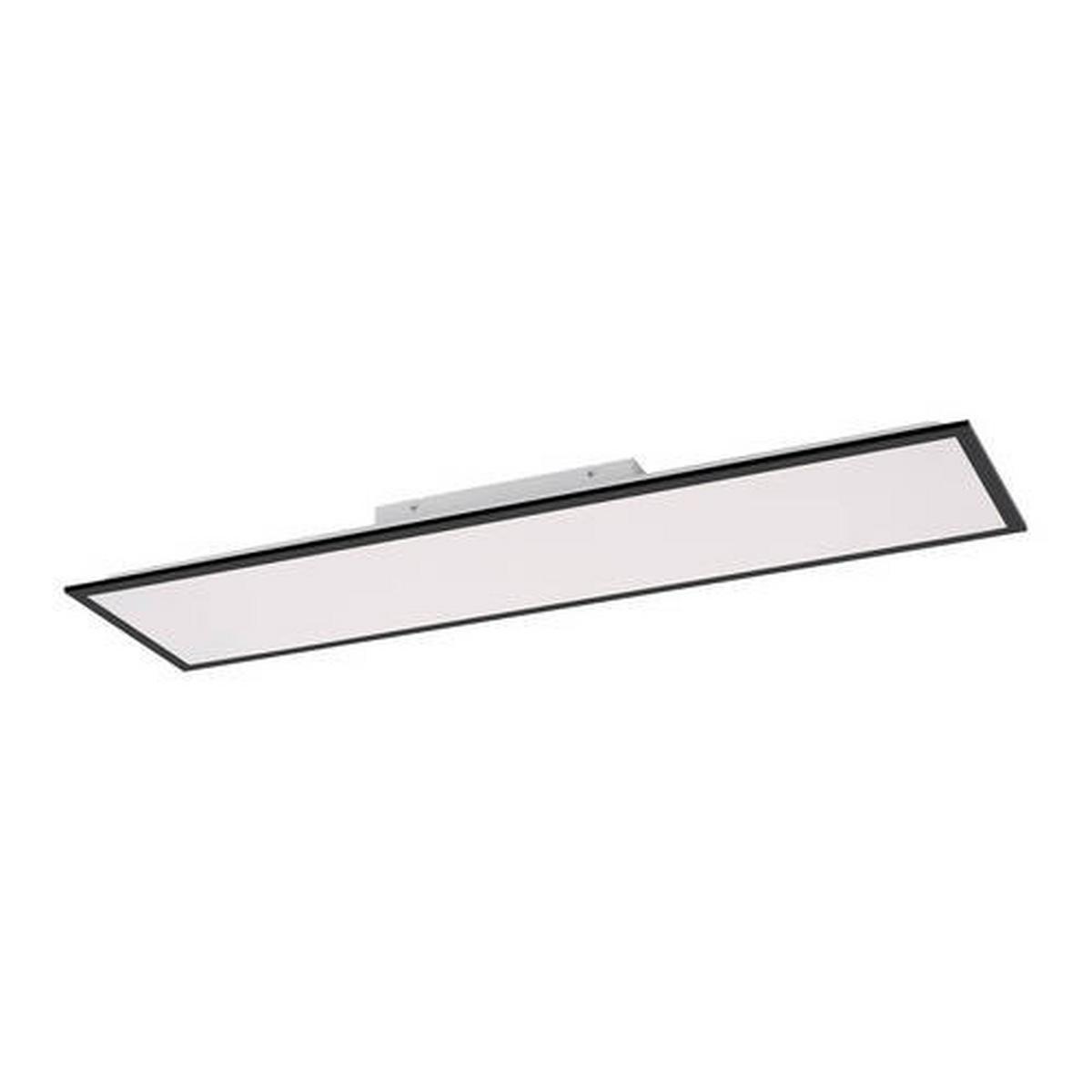 Deckenleuchte Flat in Schwarz max. 37 Watt - Schwarz, Basics, Kunststoff/Metall (119,5/29,5/7cm)