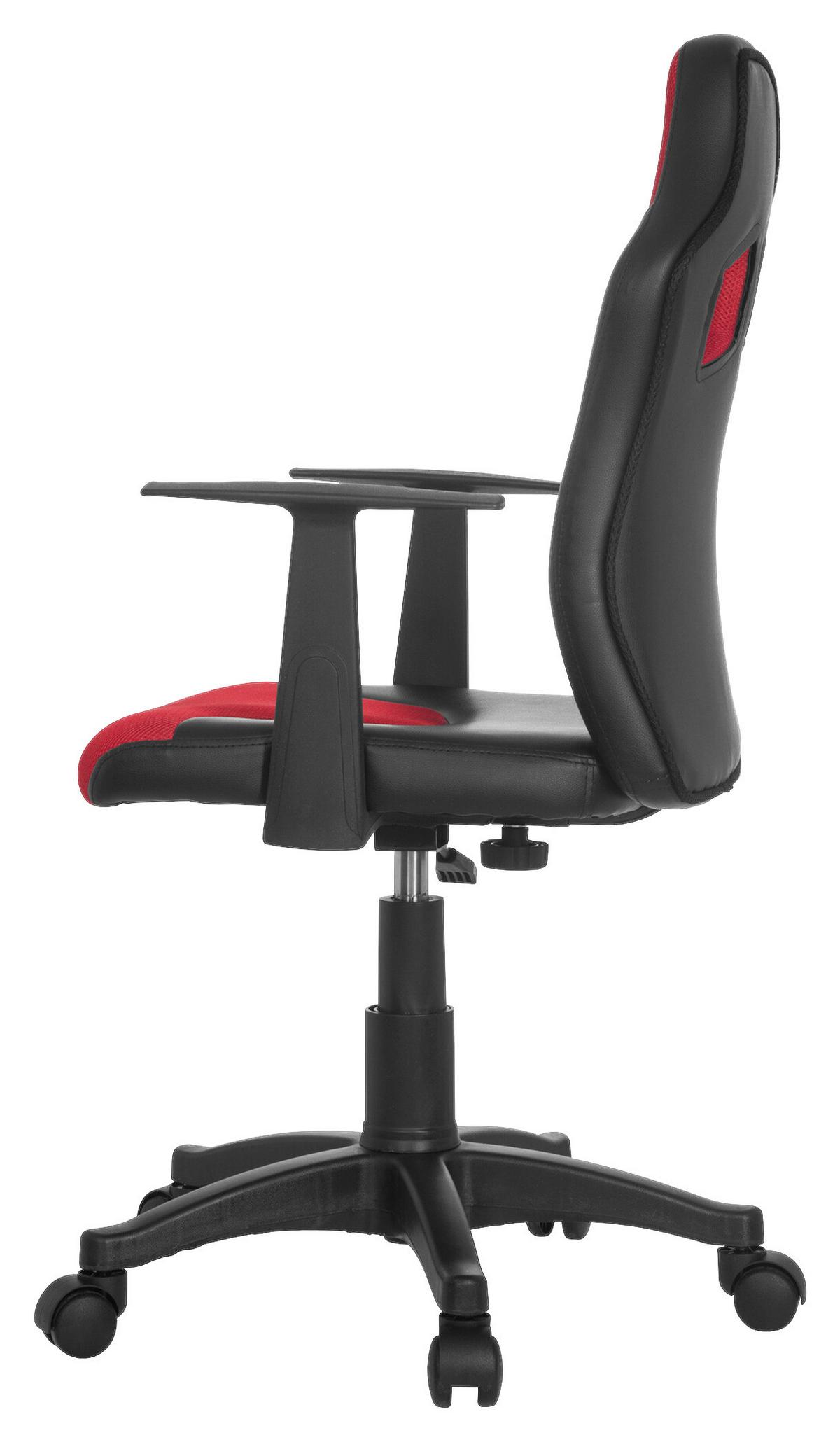 Mladinski Vrtljivi Stol Kid Racer, Črna, Rdeča - rdeča/črna, Basics, umetna masa (54/90-100/48cm) - MID.YOU