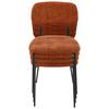 STOL LARA - brun/svart, Modern, metall/textil (44/78,5/49cm) - Mömax