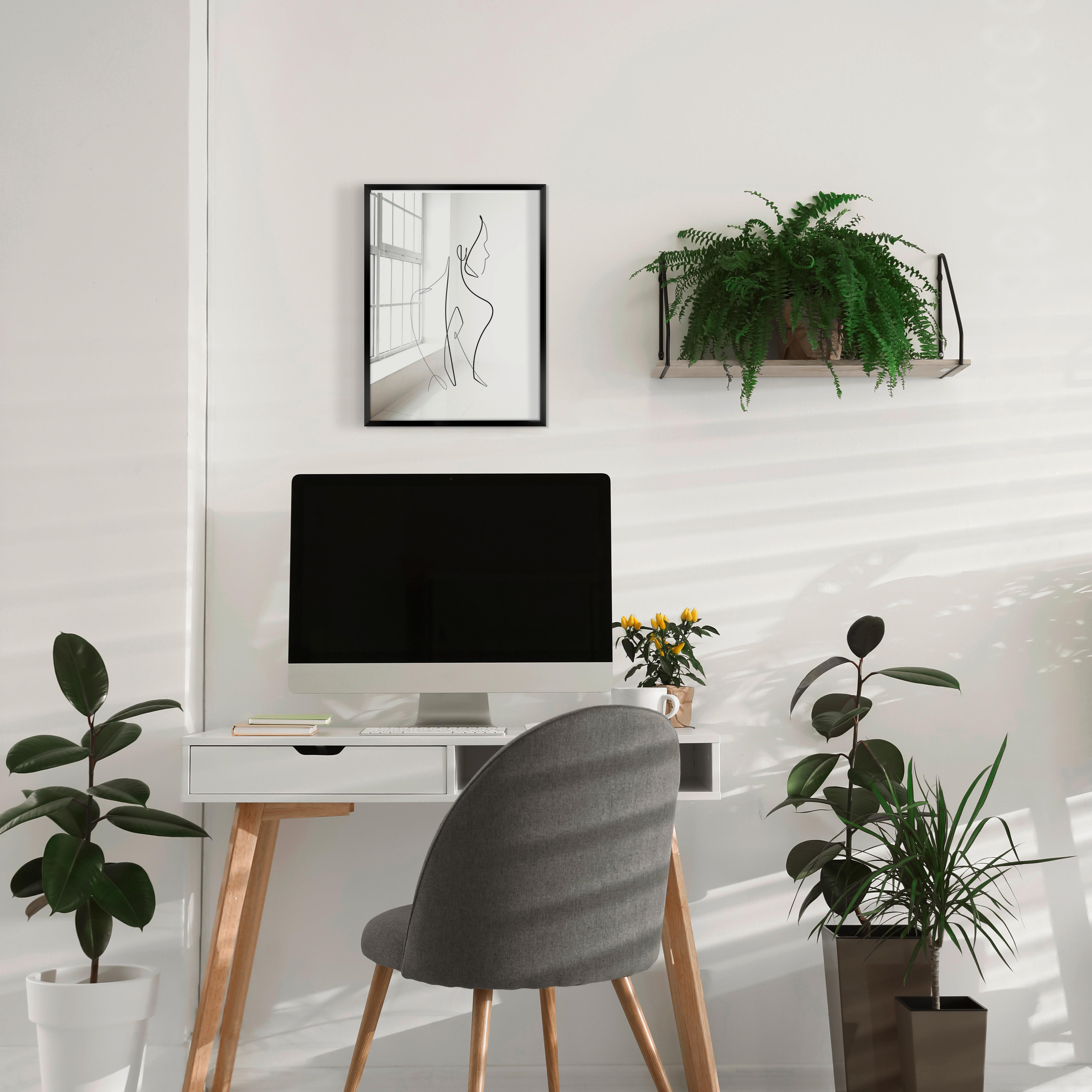 Kép Vous - fekete/fehér, faalapú anyag/papír (30/40cm) - Modern Living