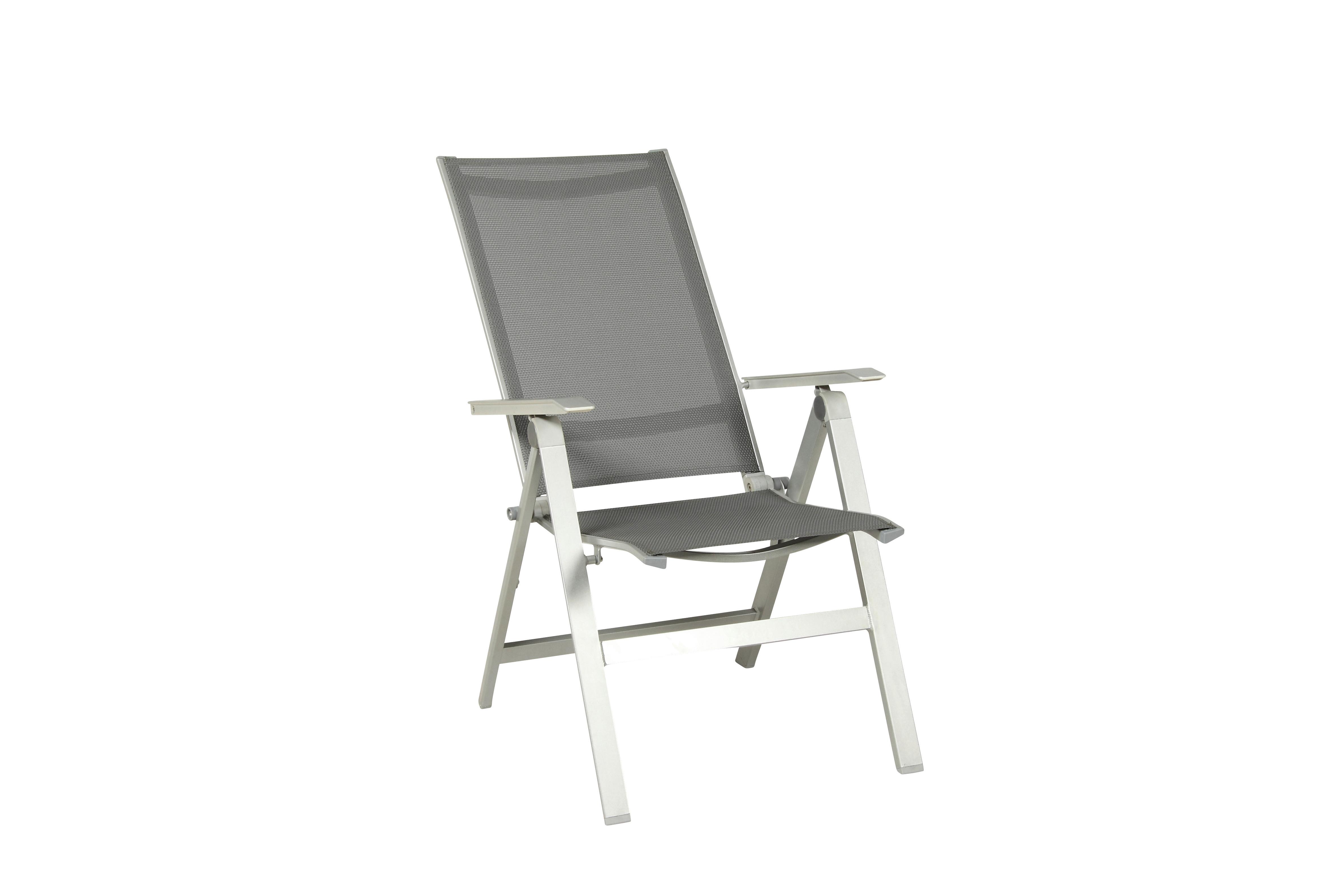 Gartensessel klappbar Urban Aluminium - Platinfarben/Graphitfarben, Basics, Metall (61/113/67cm) - Acamp