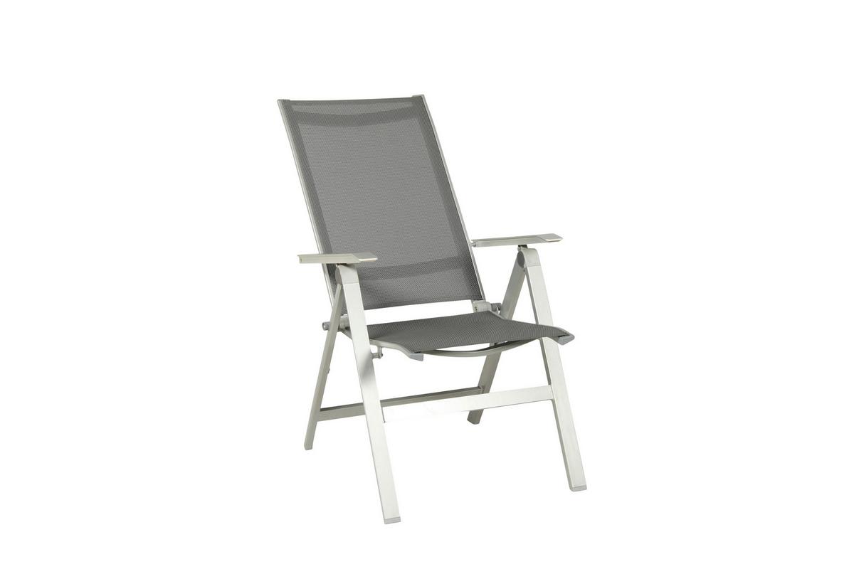 Gartensessel klappbar Urban Aluminium - Platinfarben/Graphitfarben, Basics, Metall (61/113/67cm) - Acamp