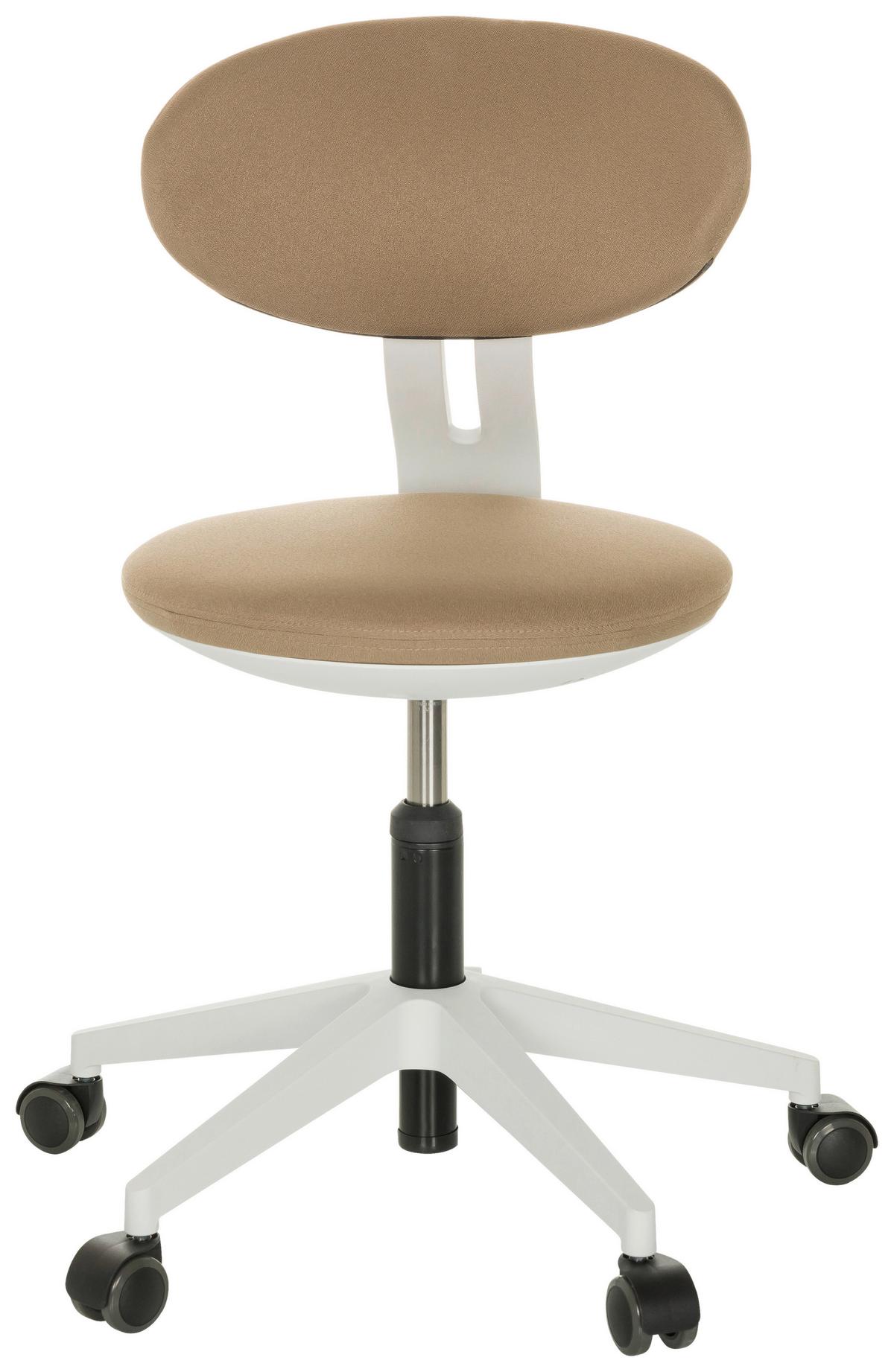 Jugenddrehstuhl Minimovo ca.42x66-87x52cm Beige - Beige/Weiß, Basics, Kunststoff/Textil (42/66-87/52cm) - MID.YOU