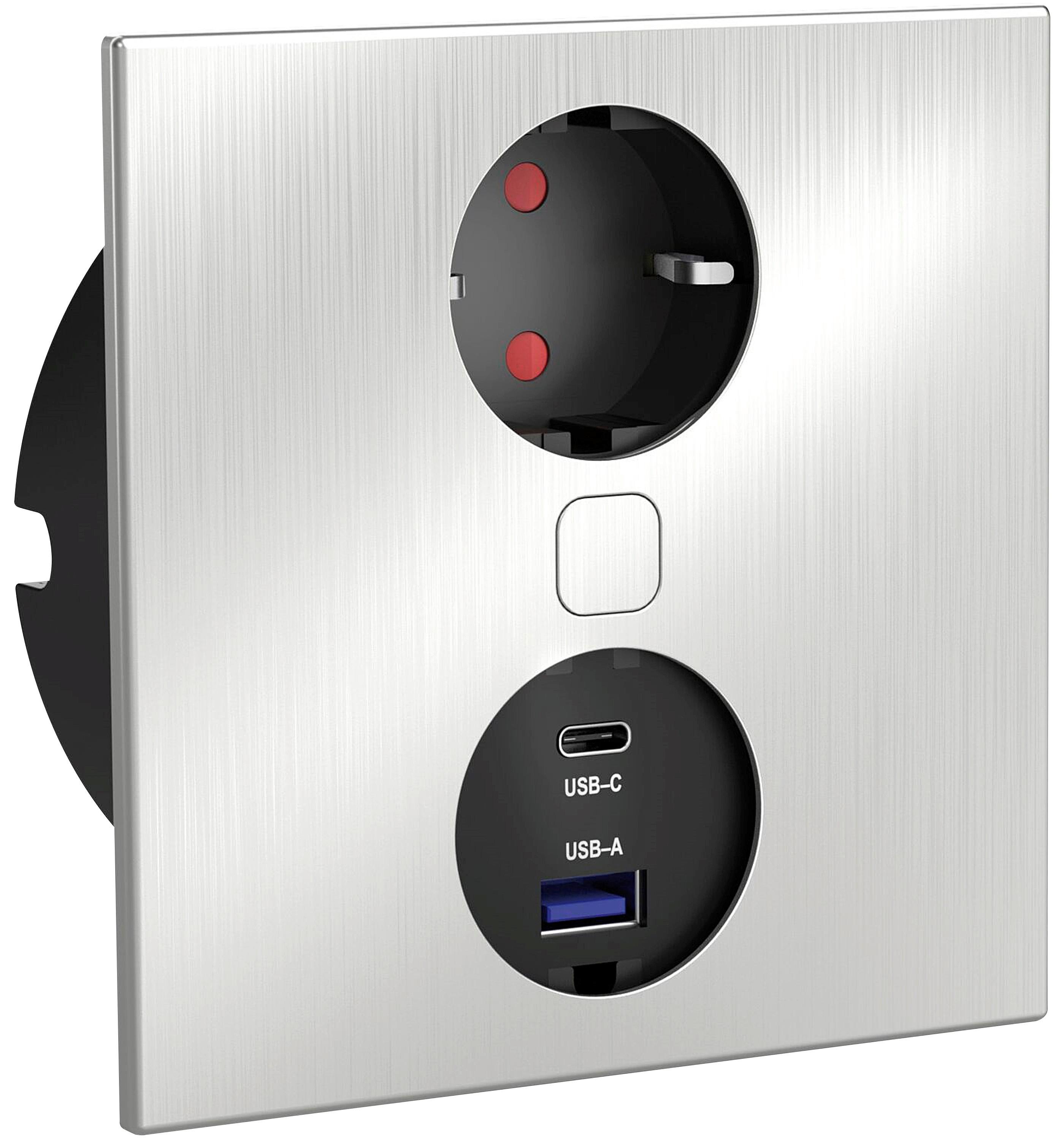 Steckdosenelement 103381025 - Edelstahlfarben (11,8/5/11,8cm)