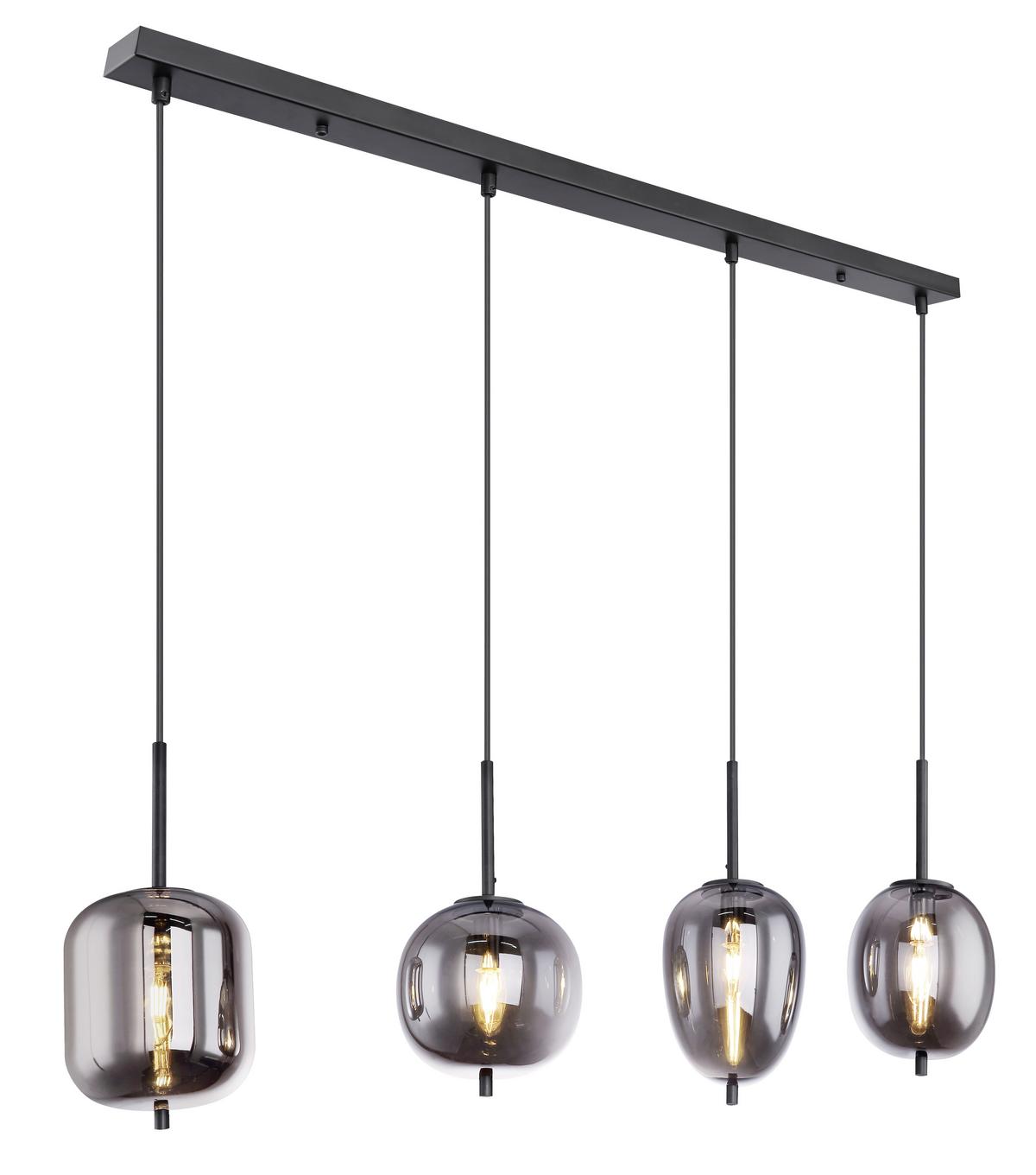 LAMPA WISZĄCA 15345-4LU *SBN* - Lifestyle, metal/szkło (100/18,5/120cm) - Novel