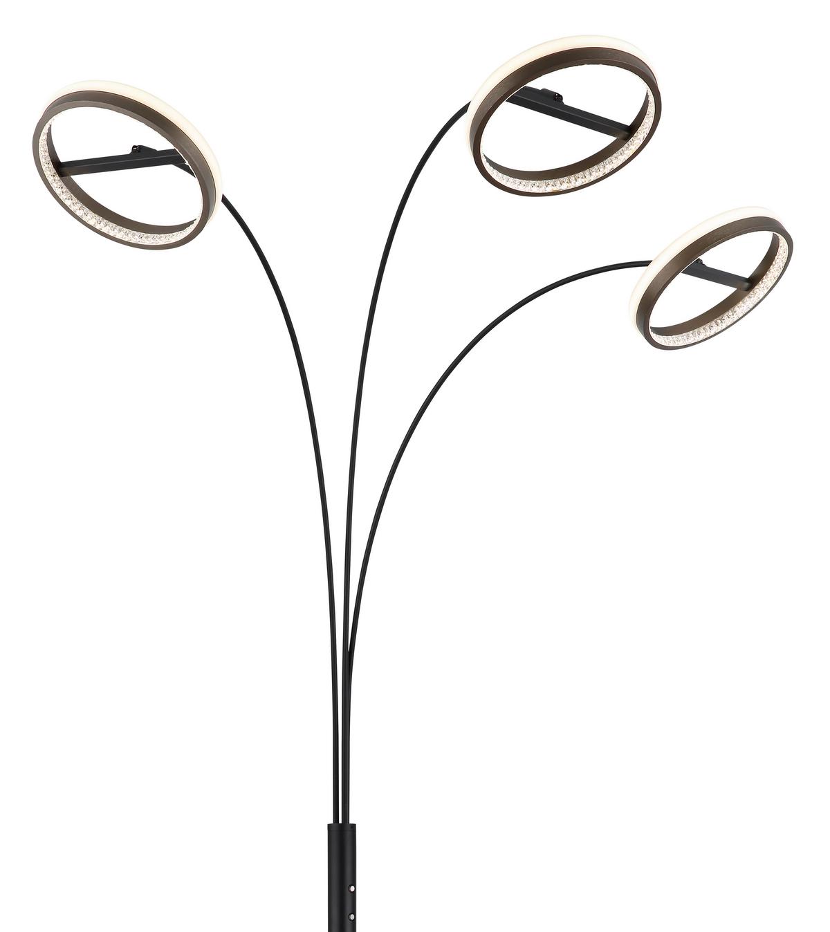 LED-STEHLEUCHTE 67179S1 DELLA - Klar/Weiss, Design, Kunststoff/Metall (83,7/102,3/190,2cm) - Globo