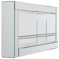 REGAŁ NA WINO WALKER - kolor srebrny, Lifestyle, materiał drewnopochodny/szkło (120/52/14cm) - Xora