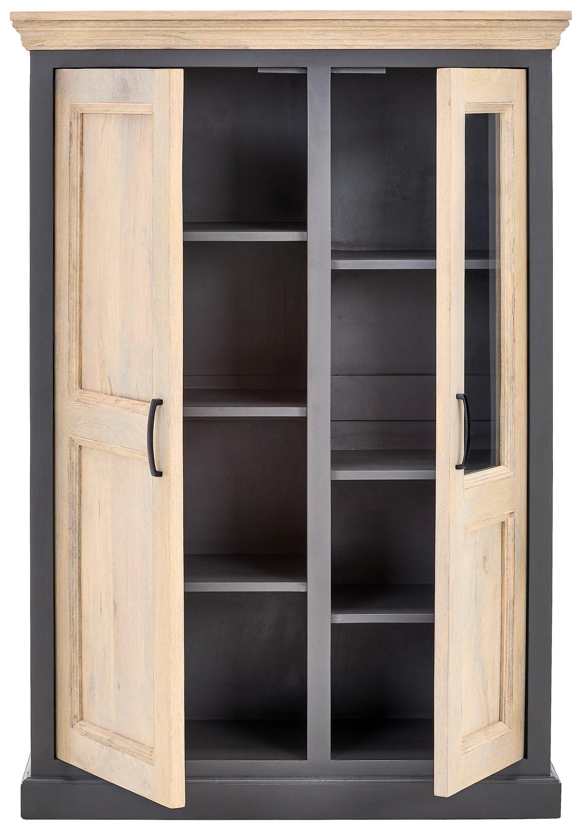 KOMODA WYSOKA HIGHBOARD - kolor naturalny/czarny, Natur, metal/drewno (100/145/40cm) - Livetastic