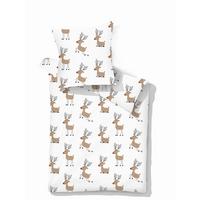 Lenjerie de pat Timba cca. 140x200/50x70cm - alb/maro deschis, textil (200/140cm) - Mömax