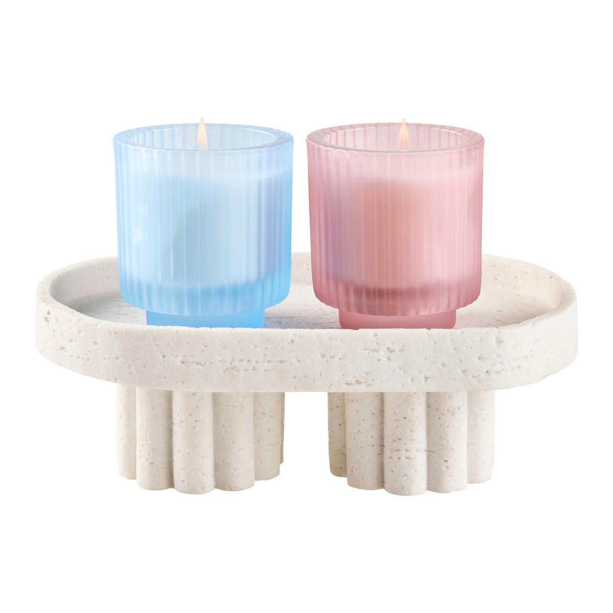 Kerzenhalter Gerry Weiß - Weiß, Basics, Kunststoff (23,3/8,2/15cm) - Mömax