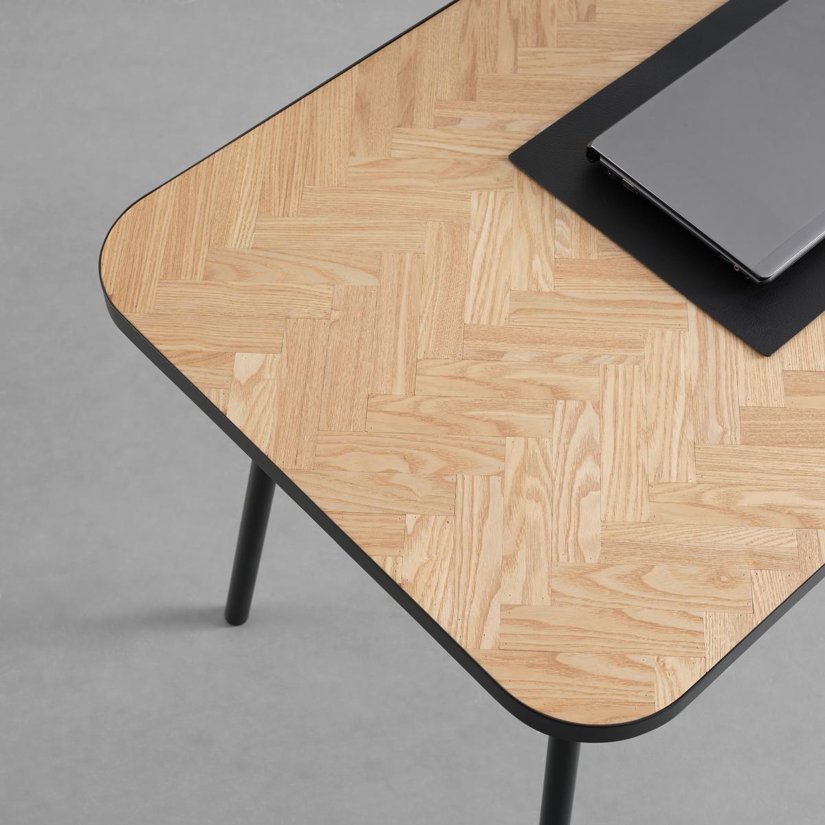 SCHREIBTISCH BRANDON -TREND- - Schwarz/Naturfarben, Modern, Holz/Holzwerkstoff (120/75/70cm) - Premium Living