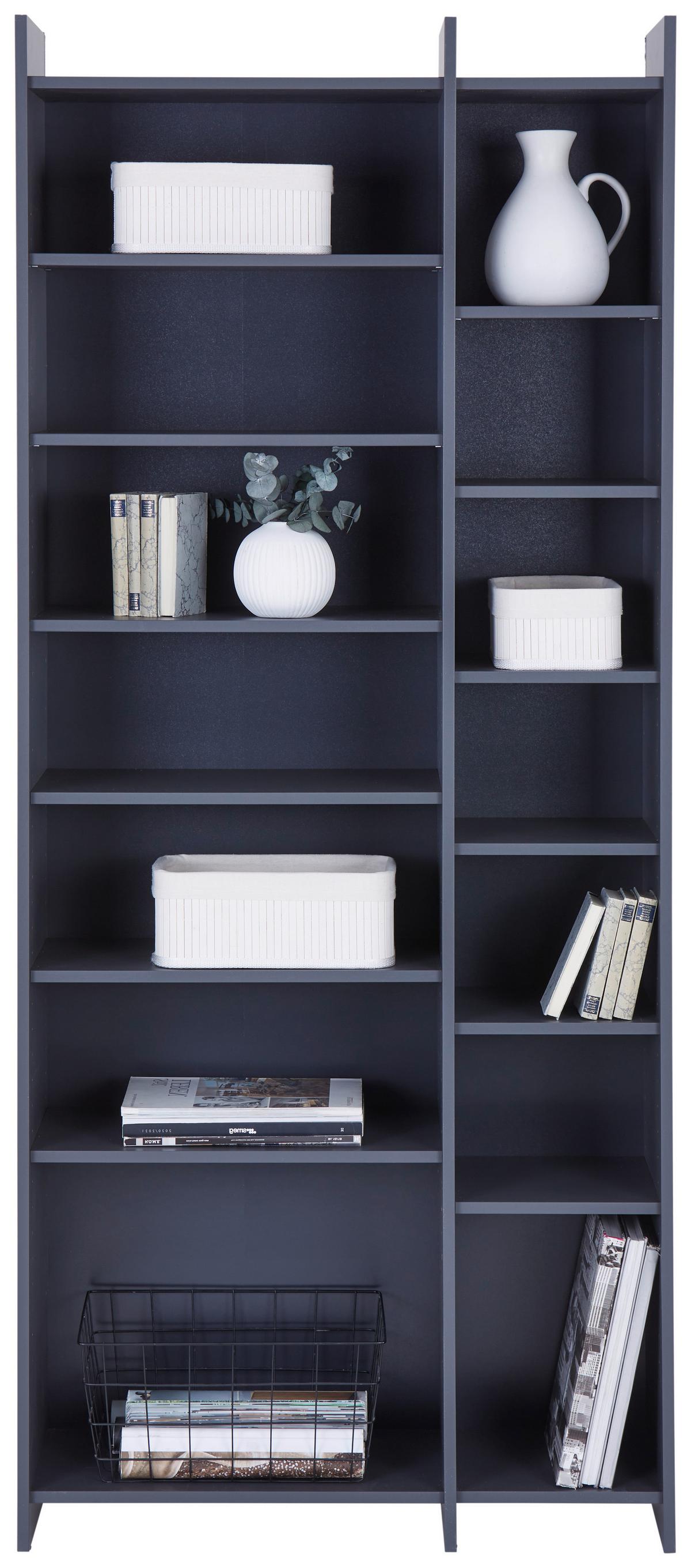 Etajeră LENNY PR 23083-REG/191/80 - antracit, Modern, material pe bază de lemn (80/191/31,8cm) - Modern Living