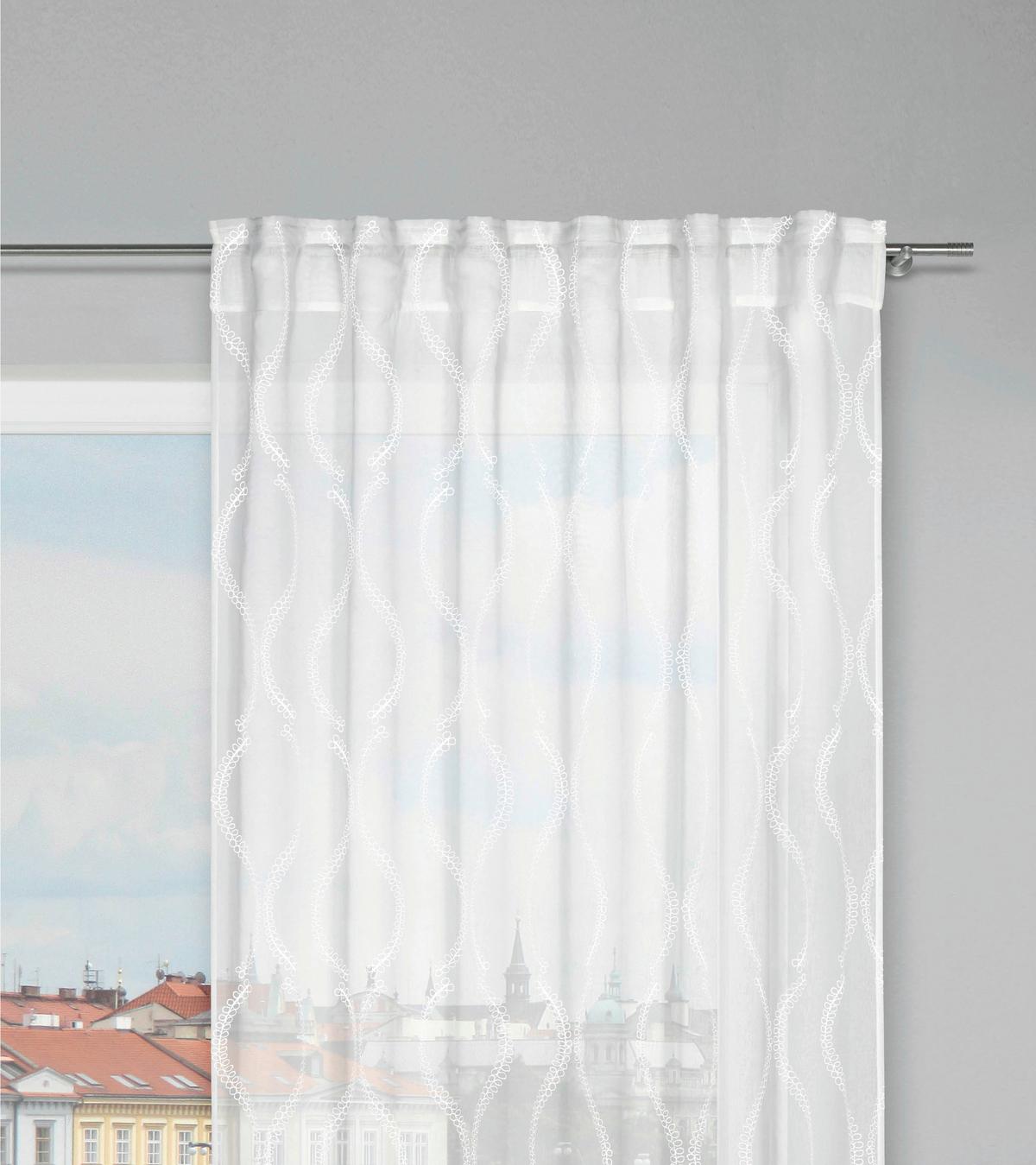 Gotova Zavjesa Orie - bijela, Moderno, tekstil (135/255cm) - Modern Living