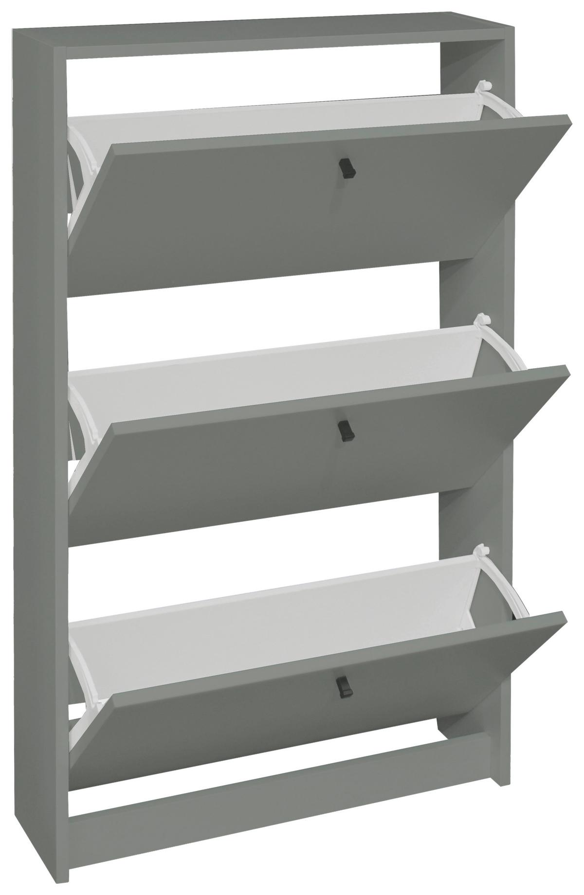 SZAFKA UCHYLNA NA BUTY FLAP - zielony/czarny, Design, materiał drewnopochodny/metal (60/104/16cm) - Xora