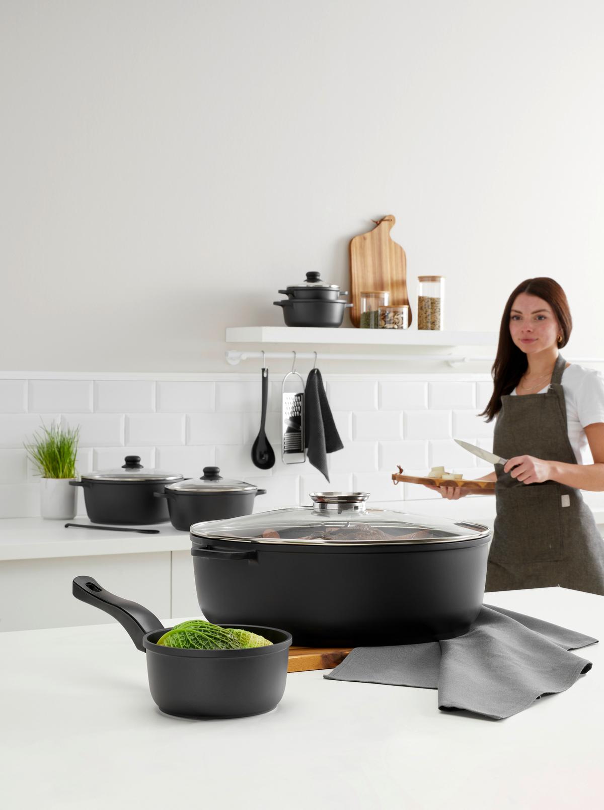 GARNEK TURIN - kolor stalowy/przejrzysty, Konventionell, tworzywo sztuczne/metal (20cm) - Homeware Profession.
