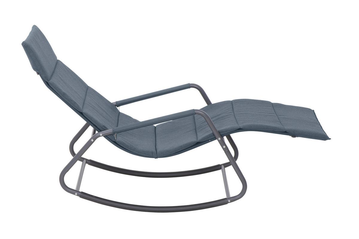 Sienna Garden Relaxliege ca.57x81x143cm Blaugrau - Blaugrau, KONVENTIONELL, Kunststoff/Textil (57/81/143cm) - Siena Garden