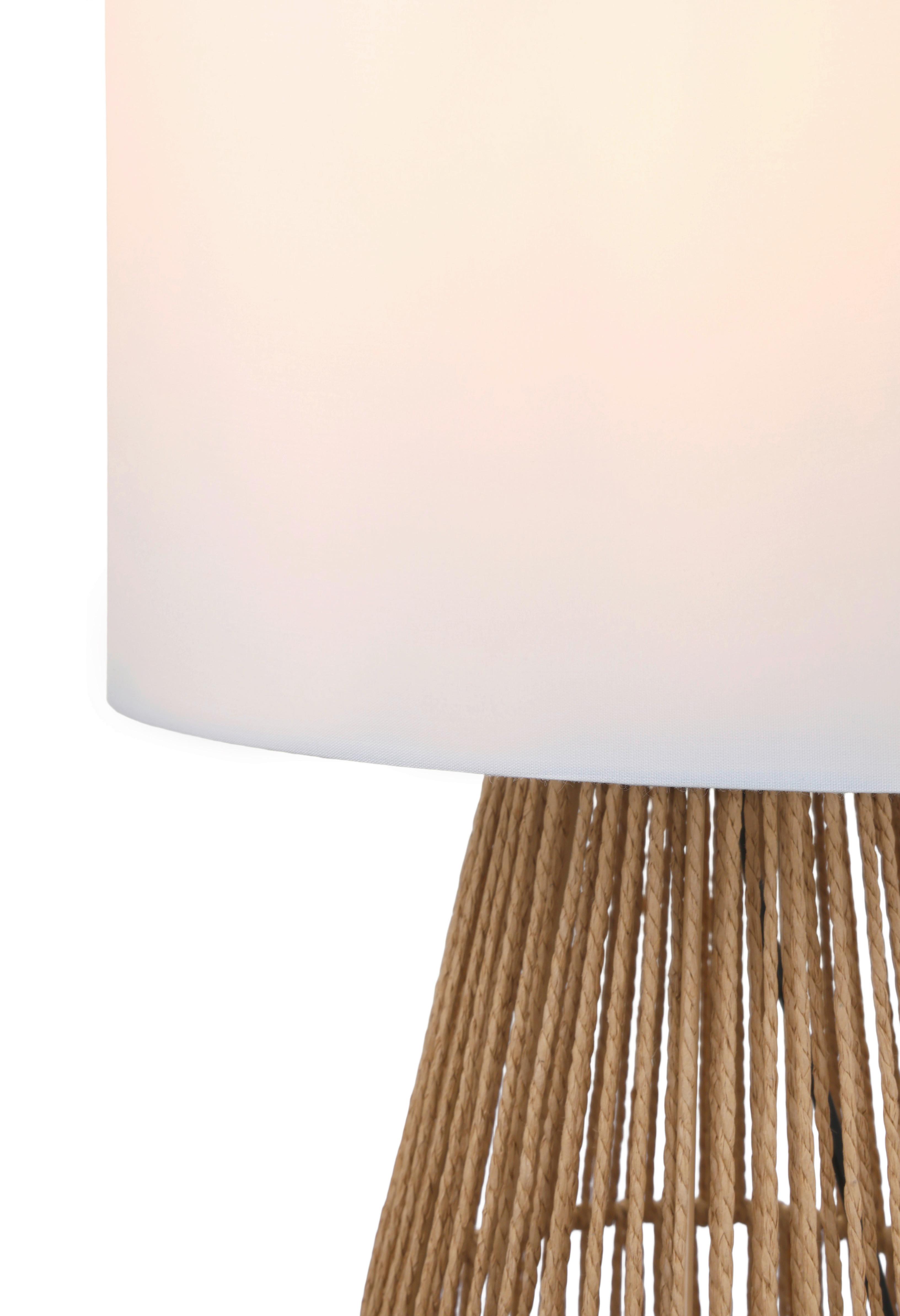 GOLVLAMPA HOLZU - vit/brun, Modern, metall/papper (30/135cm)