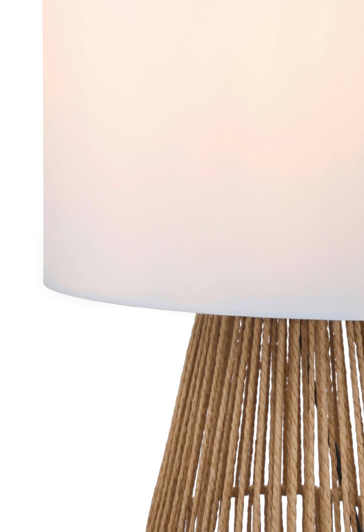 Stehleuchte Holzu Braun/Weiß max. 25 Watt - Schwarz/Braun, MODERN, Papier/Textil (30/135cm)