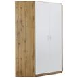 Begehbarer Eckschrank Weiß/Eiche - Alufarben, MODERN, Holz/Holzwerkstoff (117/197/117cm) - MODERN LIVING
