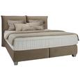 Boxspringbett in Beige ca. 180x200cm - Beige/Silberfarben, Kunststoff/Textil (180/200cm) - Premium Living Boxspringbett in Beige ca. 180x200cm - Beige/Silberfarben, Kunststoff/Textil (180/200cm) - Premium Living