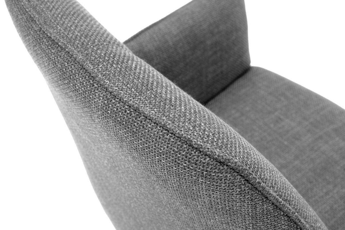 KRZESŁO Z PODŁOKIETNIKAMI PEMBA - czarny/szary, Design, metal/tkanina (58/87/61cm) - Carryhome