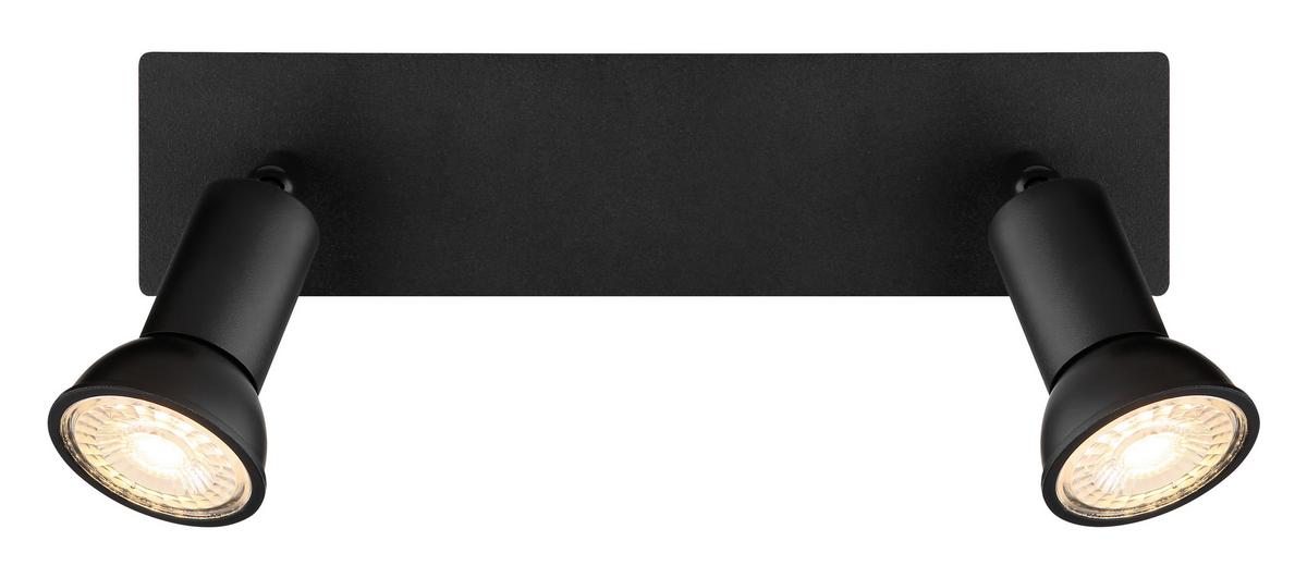 Strahler Drew in Schwarz max. 35 Watt - Schwarz, Design, Metall (25/6/9cm) - Globo