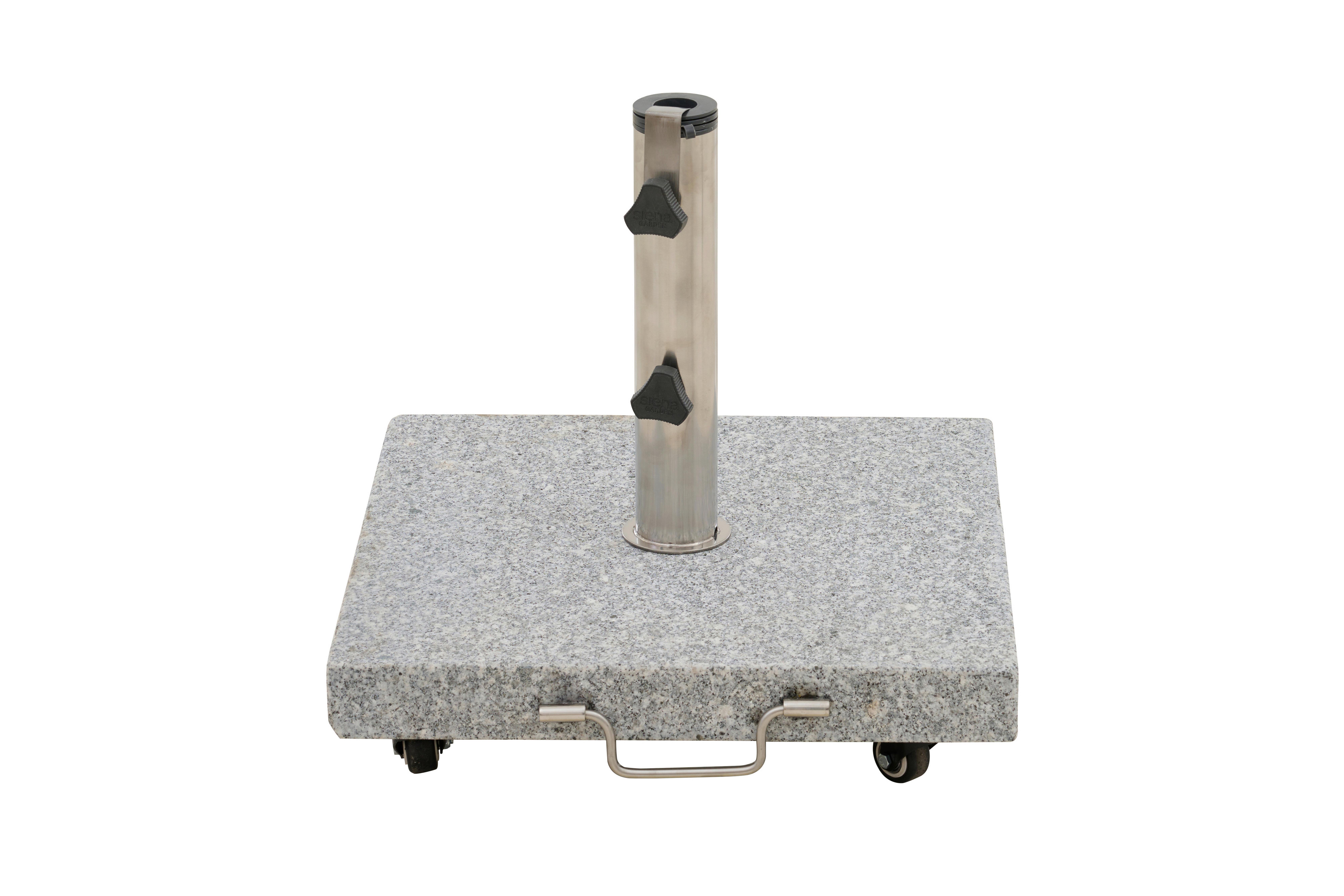 Sonnenschirmständer Granit mit Rollen - Grau, Basics, Stein (50/43/50cm) - Siena Garden