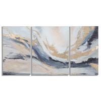 Leinwandbild Blau/Grau/Gold ca. 150x80cm - Blau/Goldfarben, Basics, Holz/Textil (150/80/2.7cm)