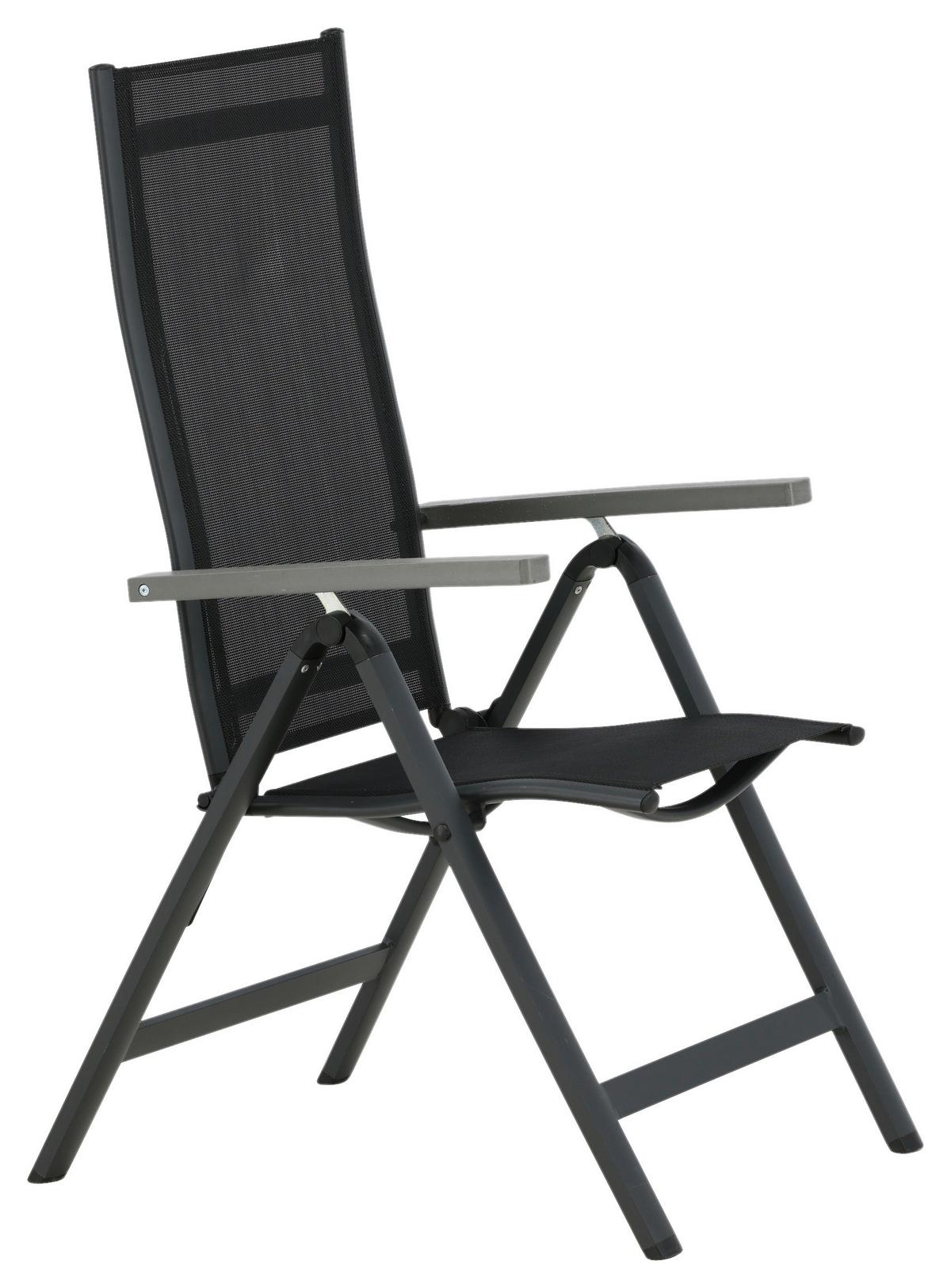 Gartensessel-2er Set Albany ca. 59x109x67 cm Schwarz - Schwarz, KONVENTIONELL, Metall (59/109,5/67cm) - Gardenson