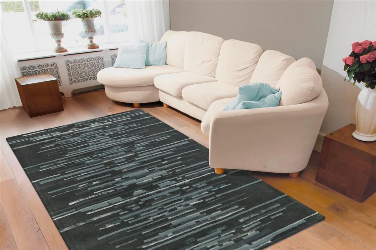 FLACHWEBETEPPICH SATIN 8059 ANTHRAZIT 170 X 240 - Anthrazit, Design, Textil (170/240cm) - Kayoom